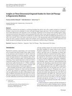 Insights on three dimensional organoid studies for stem cell therapy in regenerative medicine