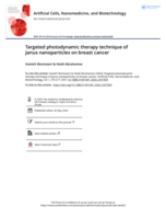 Targeted photodynamic therapy technique of Janus nanoparticles on breast cancer
