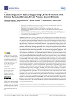 Genetic signatures for distinguishing chemo-sensitive from chemo-resistant responders in prostate cancer patients