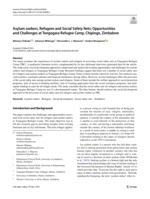 Asylum seekers, refugees and social safety nets: Opportunities and challenges at Tongogara Refugee Camp, Chipinge, Zimbabwe
