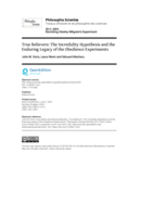 True believers: The incredulity hypothesis and the enduring legacy of the obedience experiments