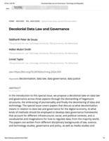 Decolonial data law and governance