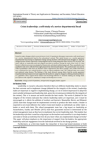 Crisis leadership: a self-study of a novice departmental head