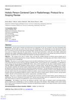 Holistic person-centered care in radiotherapy: Protocol for a scoping review