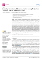 Exploring perceptions of cesarean sections among postpartum women in Nigeria: A qualitative study