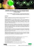  Examining the critical role of youth's participation as catalysts for sustainable social and economic drivers of development