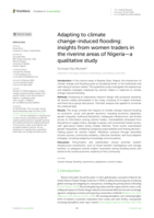 Adapting to climate change-induced flooding: Insights from women traders in the riverine areas of Nigeria—a qualitative study
