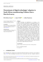 Determinants of digital technologies' adoption in South African manufacturing: Evidence from a firm-level survey