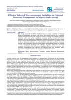 Effect of selected macroeconomic variables on external reserves management in Nigeria (1981-2022)