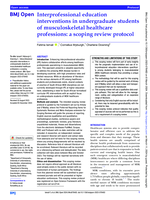 Interprofessional education interventions in undergraduate students of musculoskeletal healthcare professions: A scoping review protocol