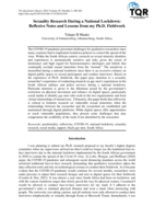 Sexuality research during a national lockdown: Reflexive notes and lessons from my Ph.D. fieldwork