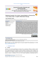 Reducing economics test anxiety among students as measured by a test anxiety scale: A cognitive behavioural therapy