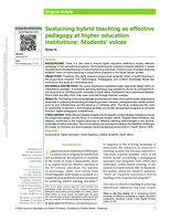 Sustaining hybrid teaching as effective pedagogy at higher education institutions: Students' voices