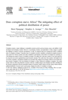 Does corruption starve Africa? The mitigating effect of political distribution of power