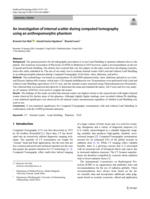An investigation of internal scatter during computed tomography using an anthropomorphic phantom