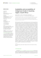 Availability and accessibility of indigenous foods in Gauteng region, South Africa