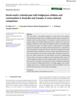 Social work's colonial past with Indigenous children and communities in Australia and Canada: A cross-national comparison