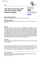 The value of sourcing social work journals for critical discourse analysis