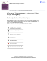 Who cares? Childcare support and women's labor supply in Hong Kong
