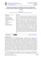 Multi-causal predictors of academic performance among senior secondary school students: peer influence, social network use, and gender