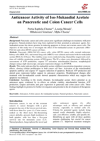 Anticancer activity of Iso-Mukaadial acetate on pancreatic and colon cancer cells