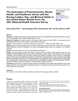 The association of food insecurity, mental health, and healthcare access and use among lesbian, gay, and bisexual adults in the United States: Results from the 2021 national health interview survey