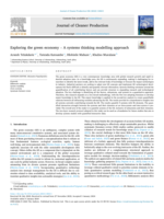 Exploring the green economy – A systems thinking modelling approach
