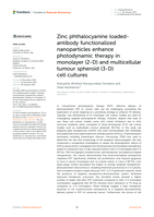 Zinc phthalocyanine loaded- antibody functionalized nanoparticles enhance photodynamic therapy in monolayer (2-D) and multicellular tumour spheroid (3-D) cell cultures