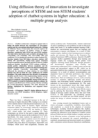 Using diffusion theory of innovation to investigate perceptions of STEM and non-STEM students’ adoption of chatbot systems in higher education: A multiple group analysis