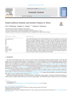 Gender political inclusion and inclusive finance in Africa