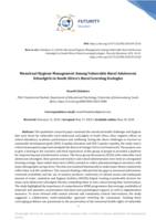 Menstrual hygiene management among vulnerable rural adolescent schoolgirls in South Africa's rural learning ecologies