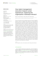 How talent management execution impacts career experiences: exploring the organization-individual intersect