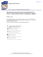 'We need rain to survive, but it shouldn't be too much': A tale of flood victims in Kogi State, Nigeria
