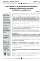 Can a general factor be derived from employees’ responses to items on the Individual Work Performance Review?