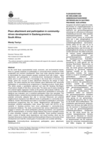 Place attachment and participation in community-driven development in Gauteng province, South Africa
