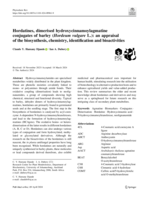 Hordatines, dimerised hydroxycinnamoylagmatine conjugates of barley (Hordeum vulgare L.): An appraisal of the biosynthesis, chemistry, identification and bioactivities