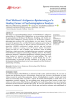Chief Mohlomi’s indigenous epistemology of a healing career: A psychobiographical analysis