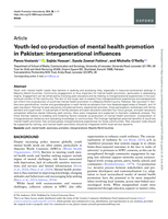 Youth-led co-production of mental health promotion in Pakistan: Intergenerational influences