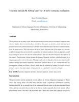 Isocolon in E.D.M. Sibiya’s novels: A stylo-syntactic evaluation