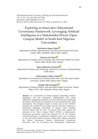 Exploring an innovative educational governance framework: Leveraging artificial intelligence in a stakeholder-driven 'Open Campus Model' in South East Nigerian Universities