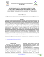 Investigating the relationship between globalization and economic growth in EECA countries: The mediating role of governance