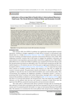 Indicators of sovereign risk of South Africa’s international monetary fund loan: The nexus between political risks and economic growth