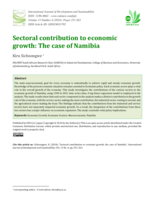 Sectoral contribution to economic growth: The case of Namibia