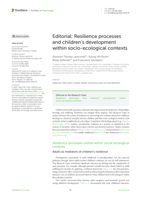  Resilience processes and children's development within socio-ecological contexts