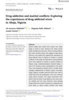 Drug addiction and marital conflicts: Exploring the experiences of drug‐addicted wives in Abuja, Nigeria