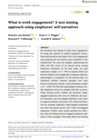 What is work engagement? A text mining approach using employees' self-narratives