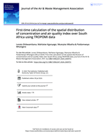 First-time calculation of the spatial distribution of concentration and air quality index over South Africa using TROPOMI data