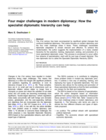 Four major challenges in modern diplomacy: How the specialist diplomatic hierarchy can help