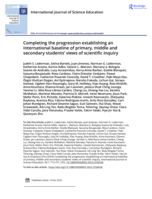 Completing the progression establishing an international baseline of primary, middle and secondary students' views of scientific inquiry