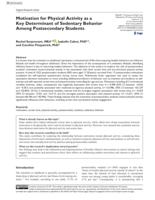 Motivation for physical activity as a key determinant of sedentary behavior among postsecondary students